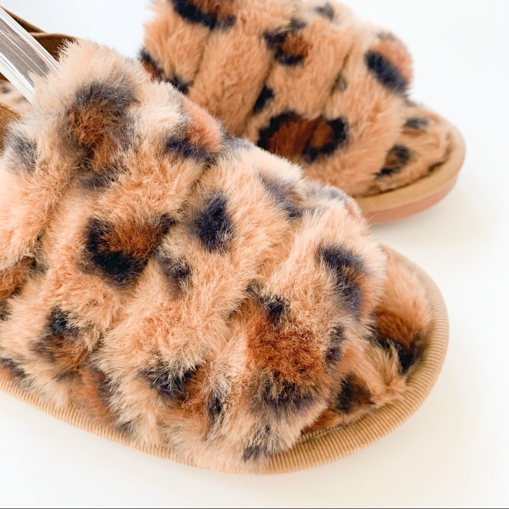 ❌SOLD❌ J. Mark Leopard Fluffy Slides Mellow-01 - Picture 7 of 8